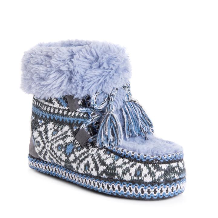 Women's Muk Luks Moxie Bootie Slippers, Size: Large, Dark Grey