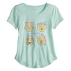 Girls 7-16 & Plus Size So&reg; Curve Hem Shiny Graphic Tee, Size: 20 1/2, Lt Green