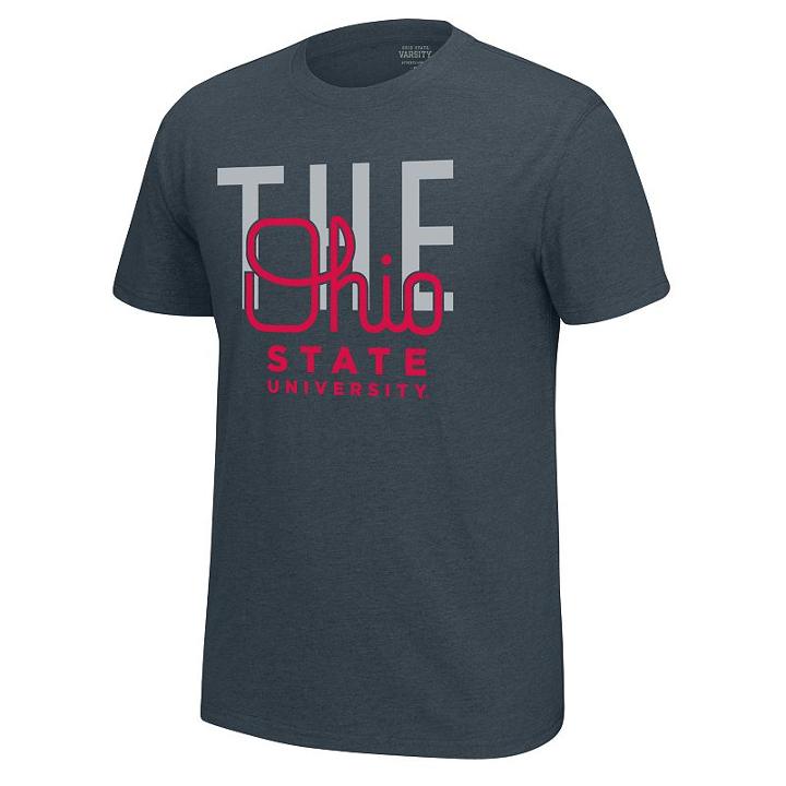 Men's Ohio State Buckeyes Script Tee, Size: Large, Grey (charcoal)