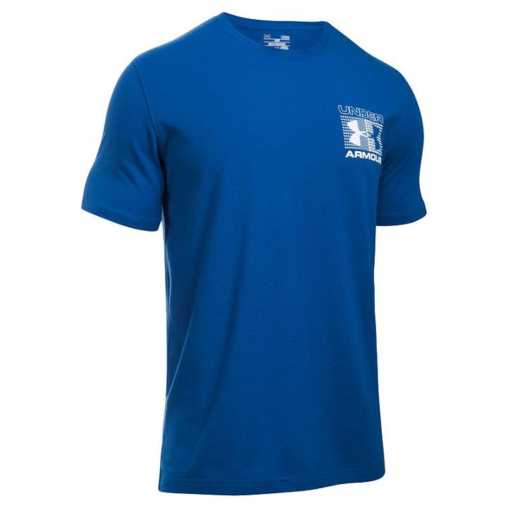 Men's Under Armour Shield Gradient Charged Cotton Tee, Size: Xxl, Blue