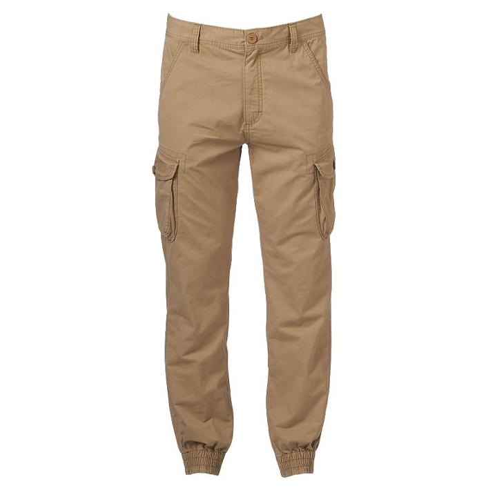 Men's Hollywood Jeans Twill Cargo Jogger Pants, Size: 30, Brown Oth