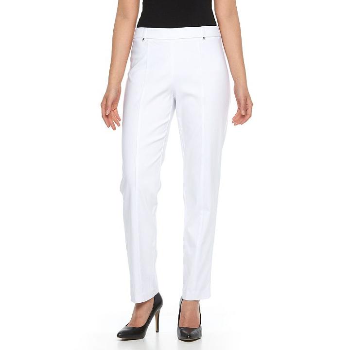 Women's Napa Valley Slimming Solution Straight-leg Dress Pants, Size: 12, Natural