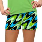 Women's Loudmouth Golf Swirl Print Shorts, Size: 8, Black