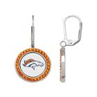 Denver Broncos Crystal Team Logo Drop Earrings, Women's, Orange