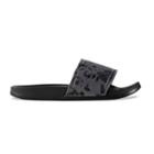 Adidas Adilette Cloudfoam Print Women's Slide Sandals, Size: 9, Black