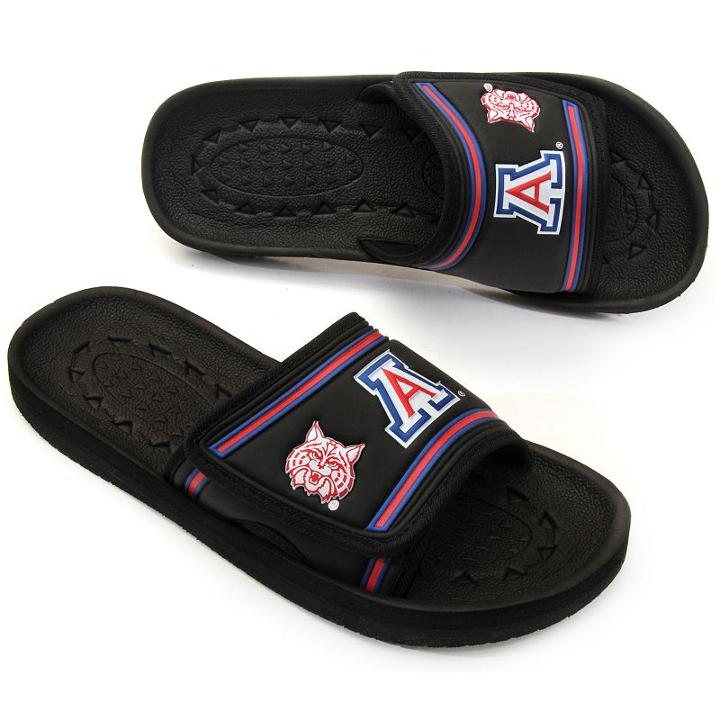 Adult Arizona Wildcats Slide Sandals, Size: Xl, Black