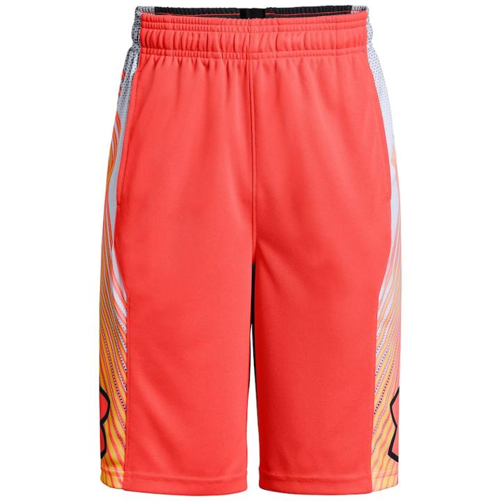 Boys 8-20 Under Armour Space The Floor Shorts, Size: Xl, Neon Coral Gray