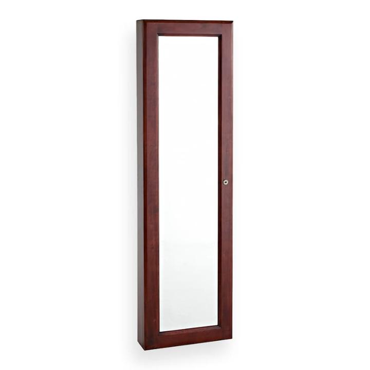 Cherry Wall-mount Jewelry Armoire, Multicolor