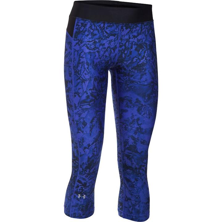 Women's Under Armour Heatgear Armour Print Capris, Size: Xl, Lt Purple