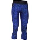 Women's Under Armour Heatgear Armour Print Capris, Size: Xl, Lt Purple