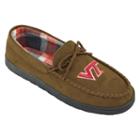 Men's Virginia Tech Hokies Microsuede Moccasins, Size: 9, Brown