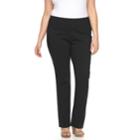 Plus Size Napa Valley Slimming Solution Straight-leg Dress Pants, Women's, Size: 20 W, Black