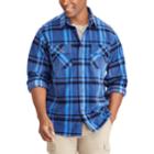 Big & Tall Chaps Classic-fit Microfleece Shirt Jacket, Men's, Size: Xxl Tall, Blue