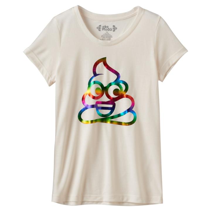 Girls 7-16 Mudd&reg; Raw Edge Scoopneck Graphic Tee, Size: 10, White Oth