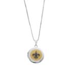 New Orleans Saints Sterling Silver Locket, Women's, Size: 18, Grey