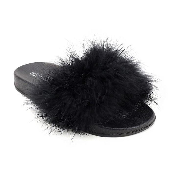 Olivia Miller Betsy Women's Slide Sandals, Girl's, Size: 8, Black