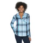 Juniors' So&reg; Twill Button-down Shirt, Girl's, Size: Xs, Blue