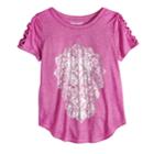 Girls 7-16 & Plus Size Mudd&reg; Short Sleeve Graphic Tee, Size: 18 1/2, Pink