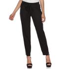 Juniors' Joe B Tie-front Tapered Soft Pants, Teens, Size: Medium, Black
