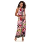 Petite Suite 7 Mixed Print Maxi Dress, Women's, Size: 14 Petite, Pink Floral