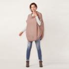 Lc Lauren Conrad Slouchy Turtleneck Poncho, Women's, Pink Other