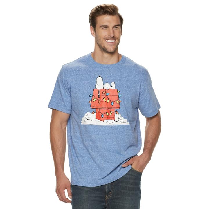 Big & Tall Peanuts Snoopy Chill Holiday Tee, Men's, Size: 4xb, Med Blue
