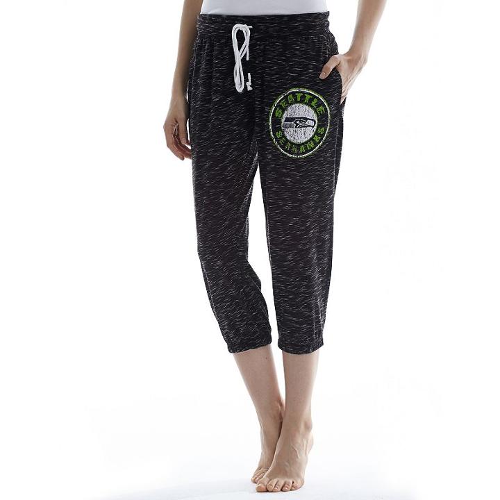 Women's Concepts Sport Seattle Seahawks Backboard Capri Pants, Size: Large, Grey (charcoal)