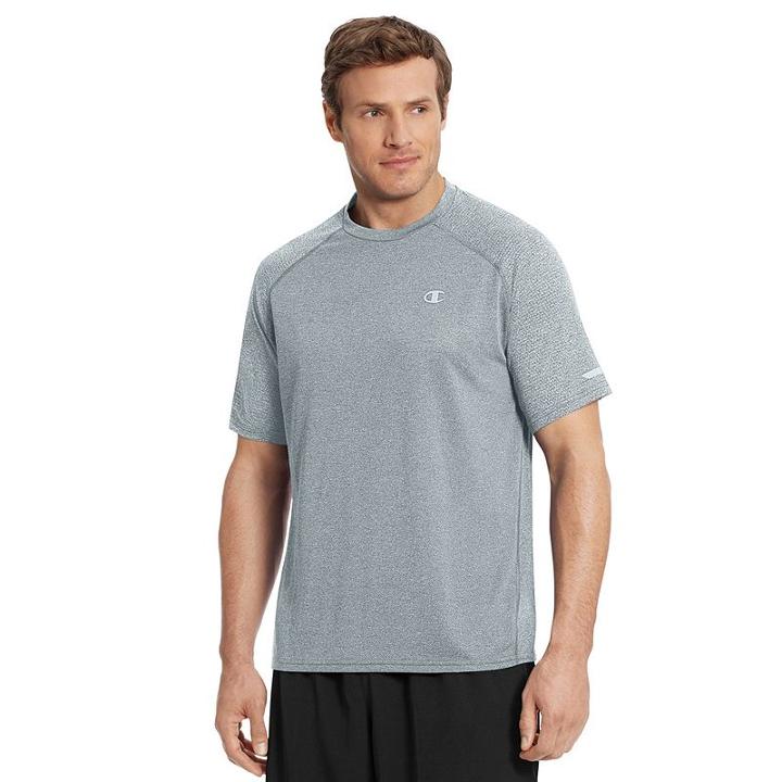 Men's Champion Vapor Tee, Size: Large, Med Grey