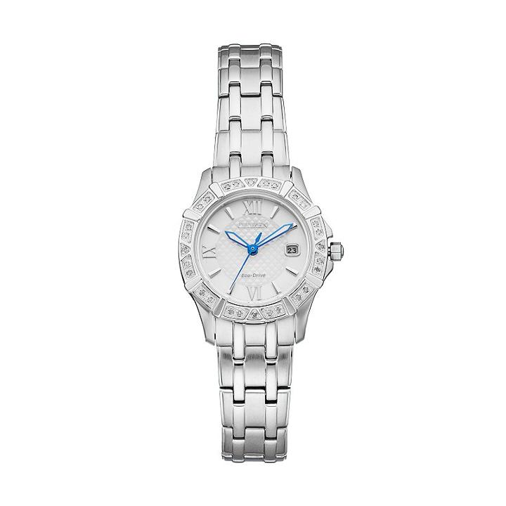 Citizen Eco-drive Women's Diamond Stainless Steel Watch - Ew2360-51a, Grey