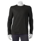 Men's Croft & Barrow&reg; Classic-fit Ribbed Crewneck Sweater, Size: Large, Black