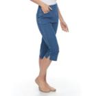 Women's Croft & Barrow&reg; Pull-on Capris, Size: Large, Med Blue