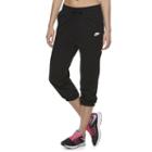 Women's Nike French Terry Capris, Size: Medium, Grey (charcoal)