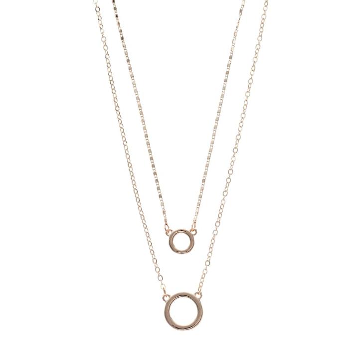 Lc Lauren Conrad Open-circle Layered Pendant Necklace, Women's, Pink