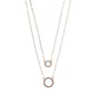 Lc Lauren Conrad Open-circle Layered Pendant Necklace, Women's, Pink