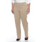 Plus Size Apt. 9&reg; Straight-leg Pants, Women's, Size: 16 W, Brown Oth