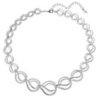 Napier Swirling Teardrop Link Necklace, Women's, Silver