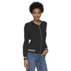 Juniors' My Michelle Bomber Sweater, Girl's, Size: Large, Black