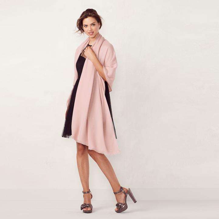 Lc Lauren Conrad Woven Blanket Scarf, Women's, Blush