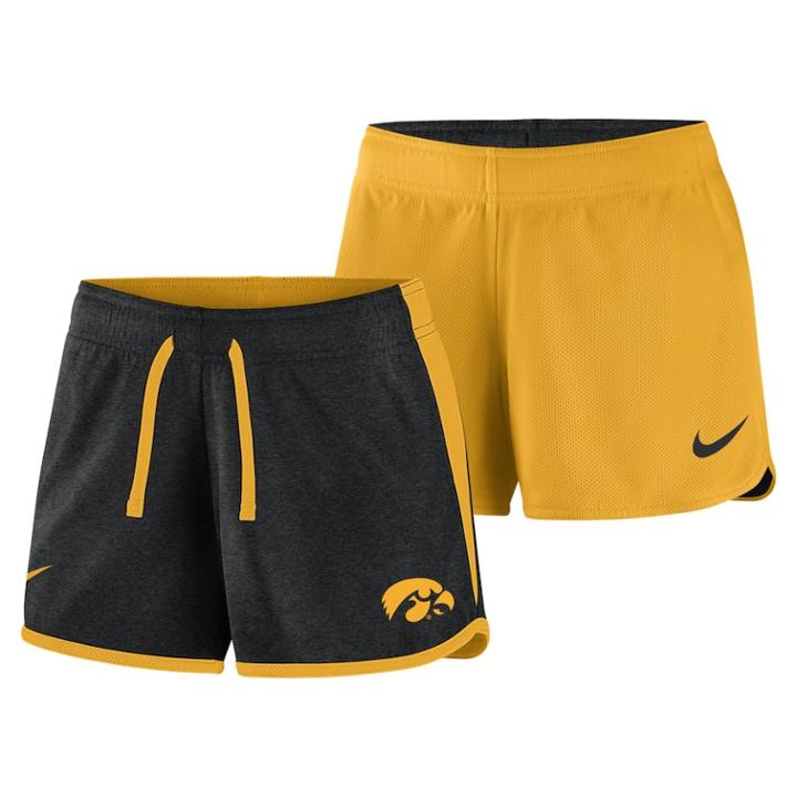 Women's Nike Iowa Hawkeyes Dri-fit Touch Shorts, Size: Medium, Black