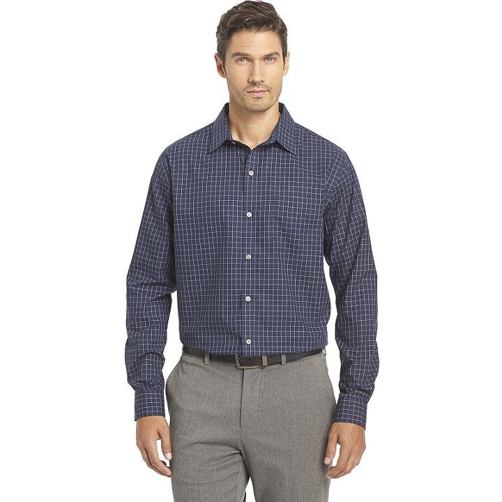 Big & Tall Van Heusen Traveler Stretch Classic-fit No-iron Button-down Shirt, Men's, Size: 3xb, Blue Other