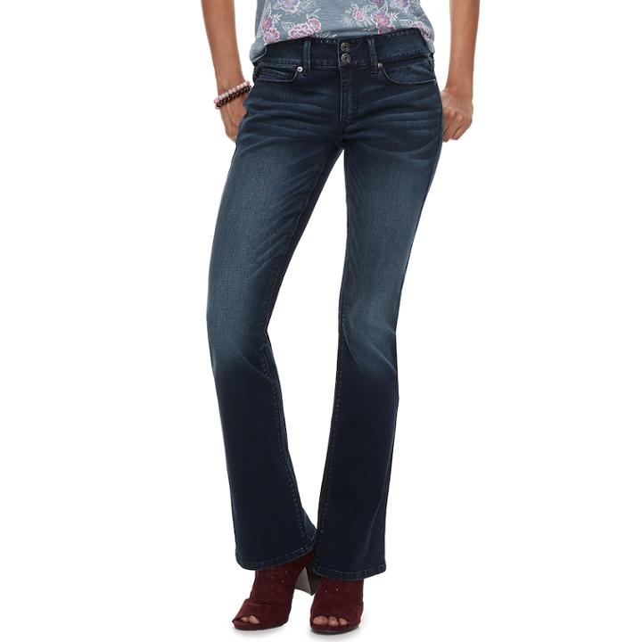 Juniors' Mudd&reg; Low-rise Slim Bootcut Jeans, Teens, Size: 9, Blue