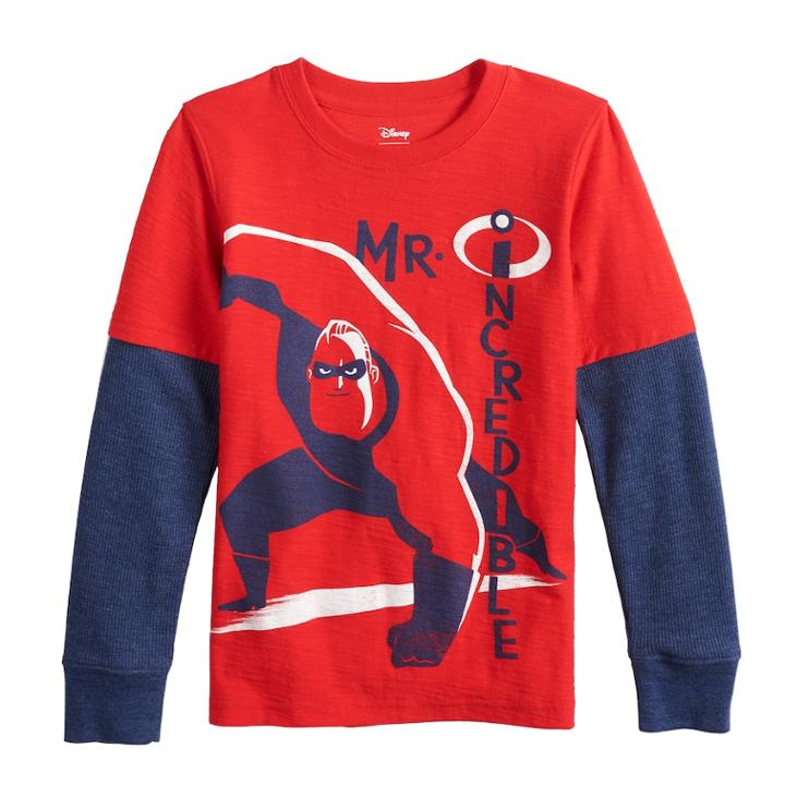 Disney's The Incredibles Boys 4-12 Mock Layer Graphic Tee By Jumping Beans&reg;, Size: 5, Med Red
