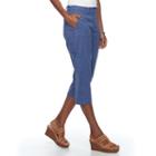 Women's Croft & Barrow&reg; Twill Utility Capris, Size: 4, Blue (navy)