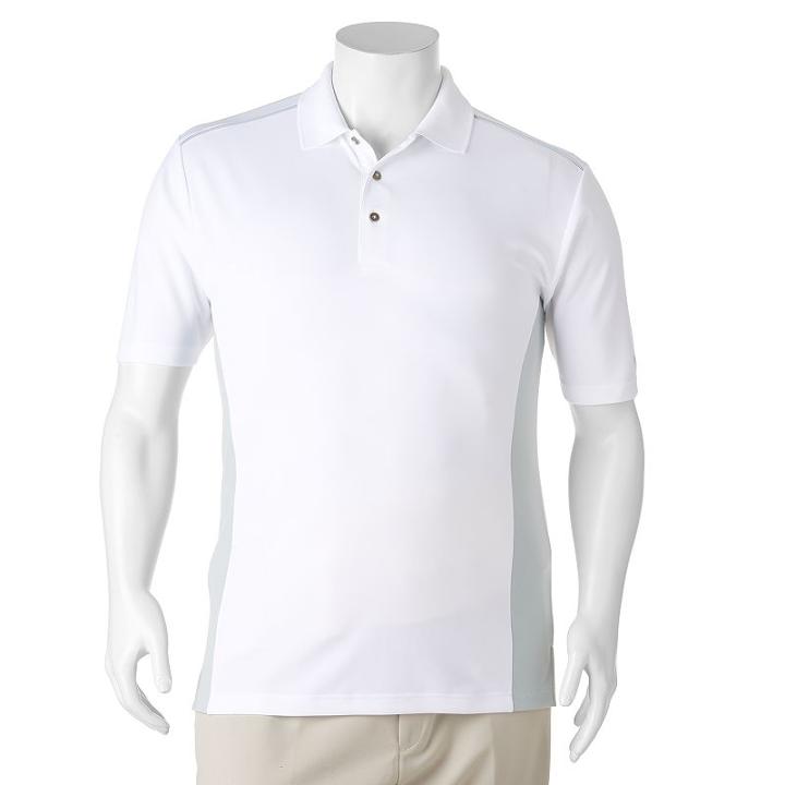Grand Slam, Big & Tall Classic-fit Airflow Colorblock Performance Golf Polo, Men's, Size: 3xl Tall, White