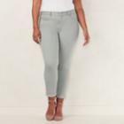 Plus Size Lc Lauren Conrad Love, Lauren Cuffed Ankle Skinny Jeans, Women's, Size: 16 W, Lt Green