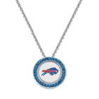 Buffalo Bills Team Logo Crystal Pendant Necklace - Made With Swarovski Crystals, Women's, Size: 18, Blue