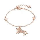 Lc Lauren Conrad Runway Collection Unicorn & Star Charm Bracelet, Women's, Dark Pink
