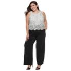 Plus Size Chaya Lace Jumpsuit, Women's, Size: 22 W, Grey (charcoal)
