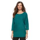Women's Dana Buchman Diagonal Knit Dolman Sweater, Size: Small, Lt Green