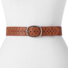 Women's Apt. 9&reg; Geometric Perforated Reversible Belt, Size: Small, Beige Oth